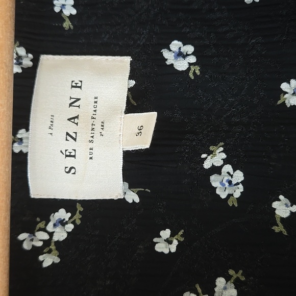 Sezane Floral Blouse and Skirt Set, GUC, French Chic, Quiet Luxury Paris - Picture 3 of 12